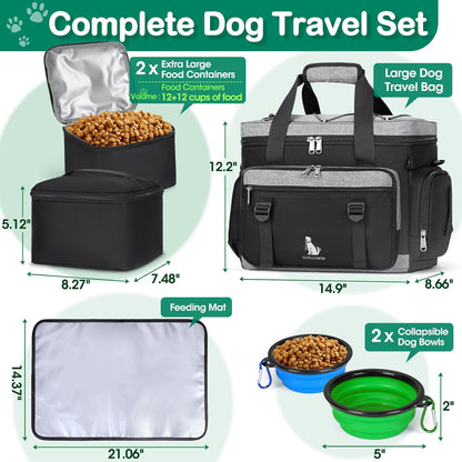 IGOLUMON waterproof dog food storage containers filled with pet kibble