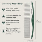 Freshly Bailey pet grooming comb ergonomic grip detail