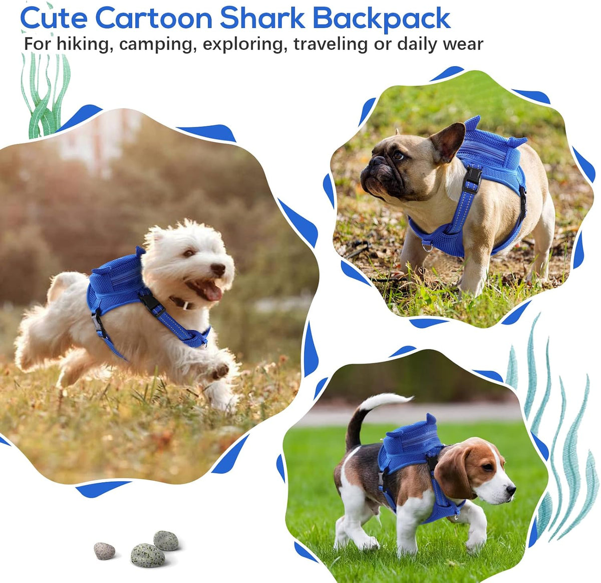 Adjustable quick release buckles on Idomik dog harness