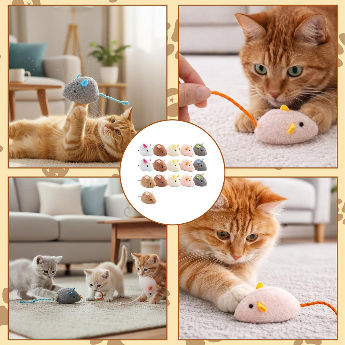 Full packaging view of the WmerWmn eighteen piece catnip toy set