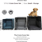 Reversible plush dog crate padding system for small breeds