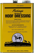 Fiebing's 1 gallon equine hoof conditioner packaging layout