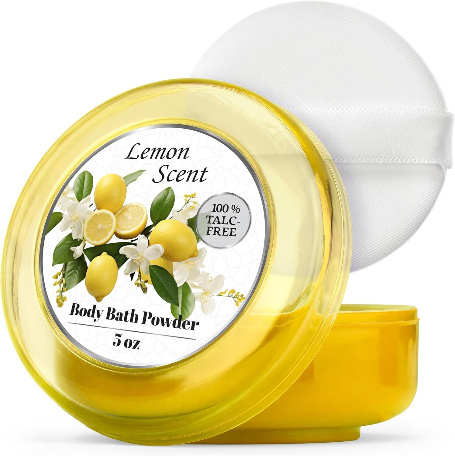 R-NEU Body Powder for women front view showing the extra large container and luxury packaging.