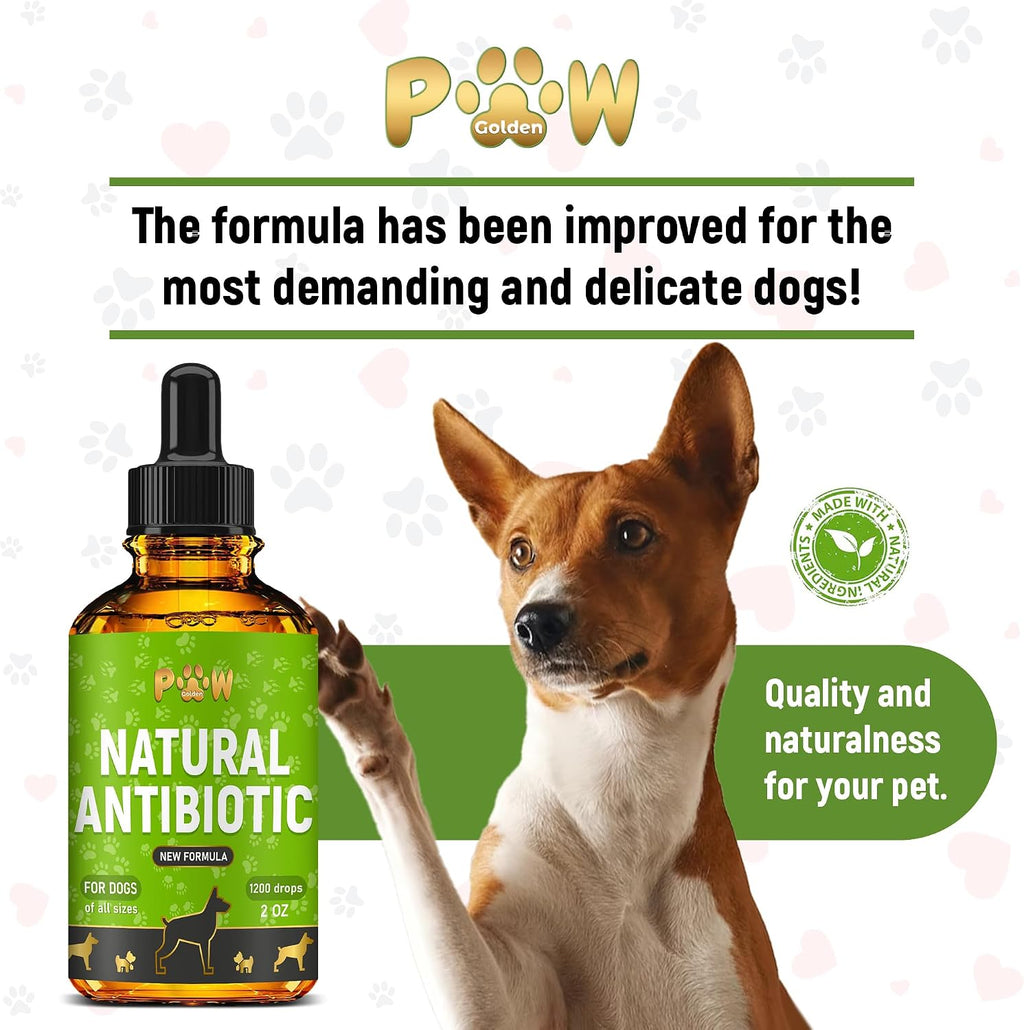 Natural antibiotic liquid for dog urinary tract and cough relief