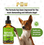 Natural antibiotic liquid for dog urinary tract and cough relief