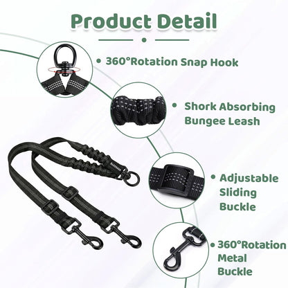 Demonstration of the adjustable bungee section expanding under tension for shock absorption.