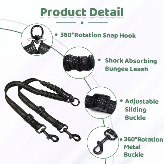 Demonstration of the adjustable bungee section expanding under tension for shock absorption.