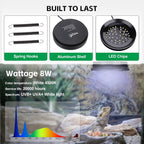Hygger Zoo desert mode lighting output for optimal calcium absorption in lizards.