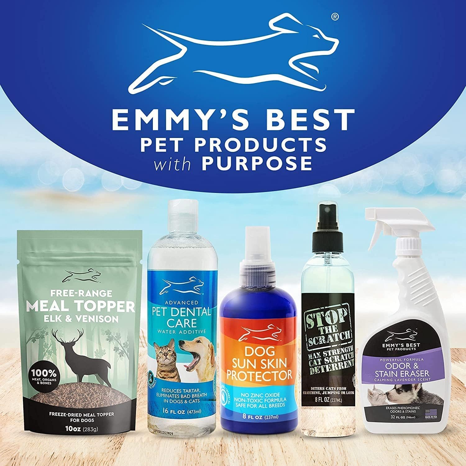 Authentic USA imported eight fluid ounce dog sun block spray bottle for sun defense
