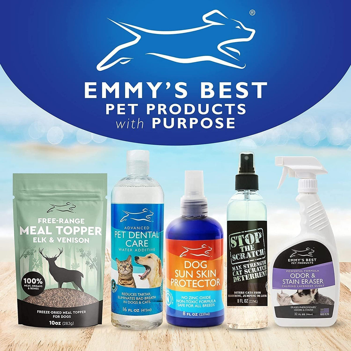 Authentic USA imported eight fluid ounce dog sun block spray bottle for sun defense