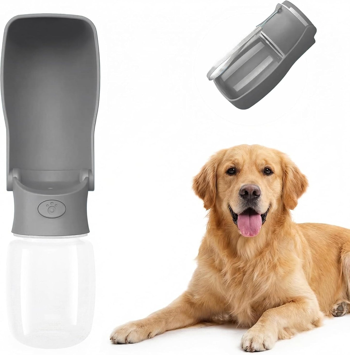 Portable Dog Water Bottle Dispenser [Leak Proof & Foldable] Dog Travel Water Bottle Bowl Accessories for Puppy Small Medium Large Dogs Pet Water Bottles for Dogs Walking Outdoor Hiking 19OZ - Image 13