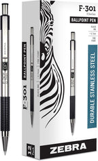 Zebra Pen F-301 Ballpoint Blue Ink Fine Point 0.7mm Pen, Easy-Glide Ink, Stainless Steel Retractable, Non-Slip Grip, Professional Design, Ideal for Office, Journal and Planner Use, 2-Pack (27122) - Image 13