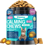 Woyamay Cat Calming Treats 500 chews front view for feline anxiety relief