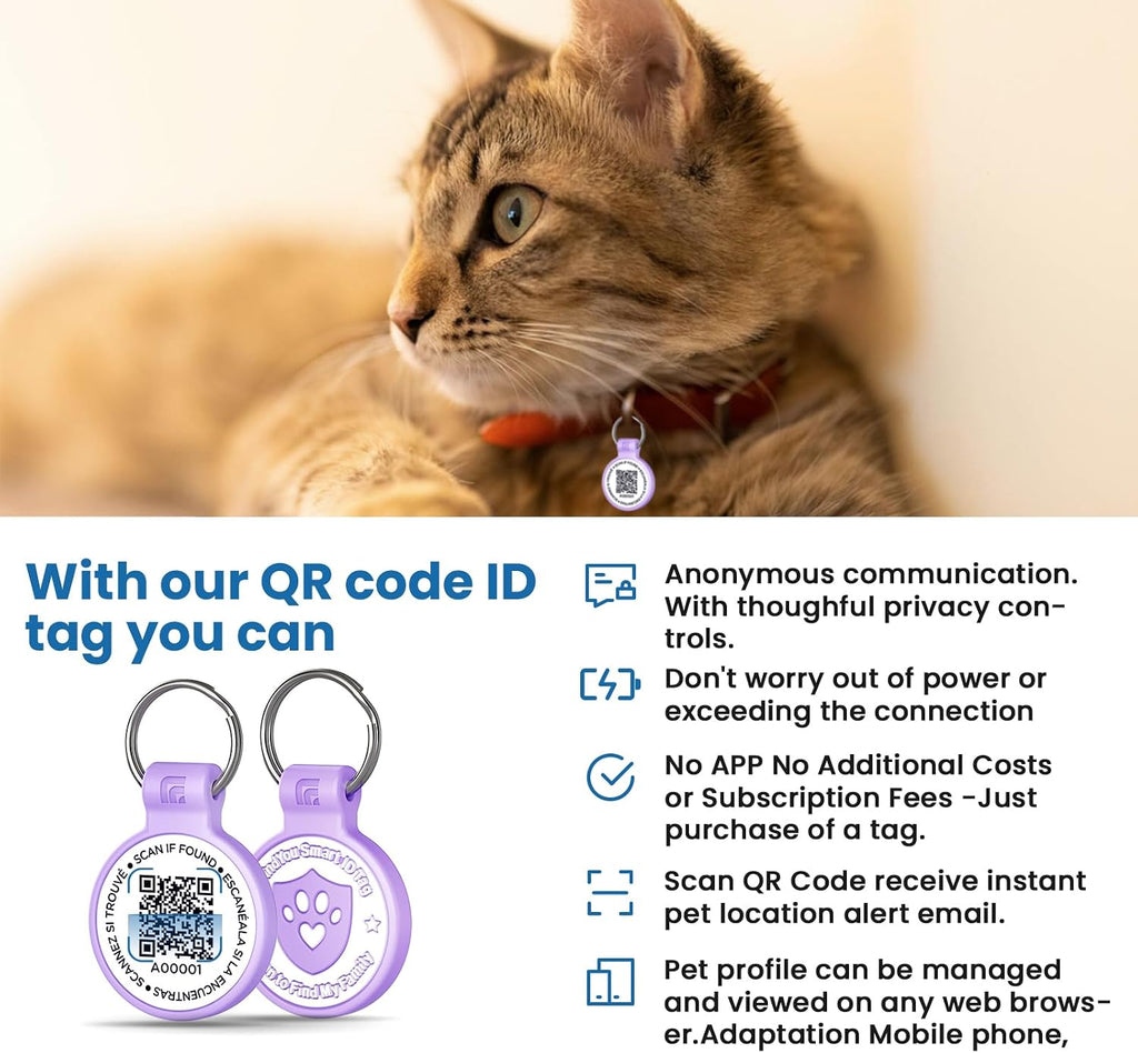 ILFINDYOU smart cat collar tag showing the scan mechanism.