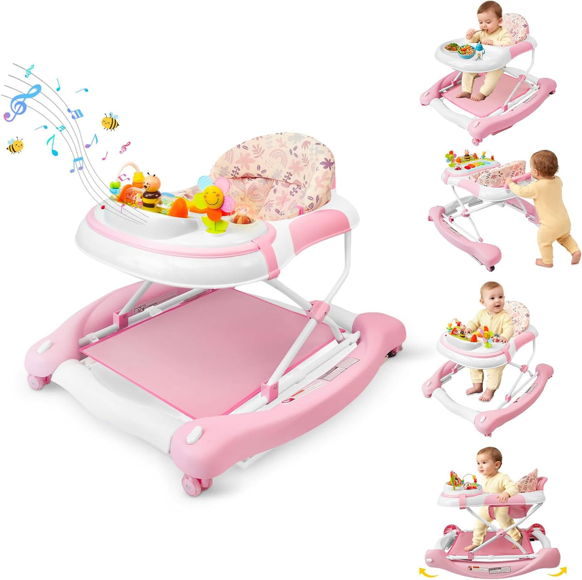 Lerrutue 5 in 1 baby walker front view