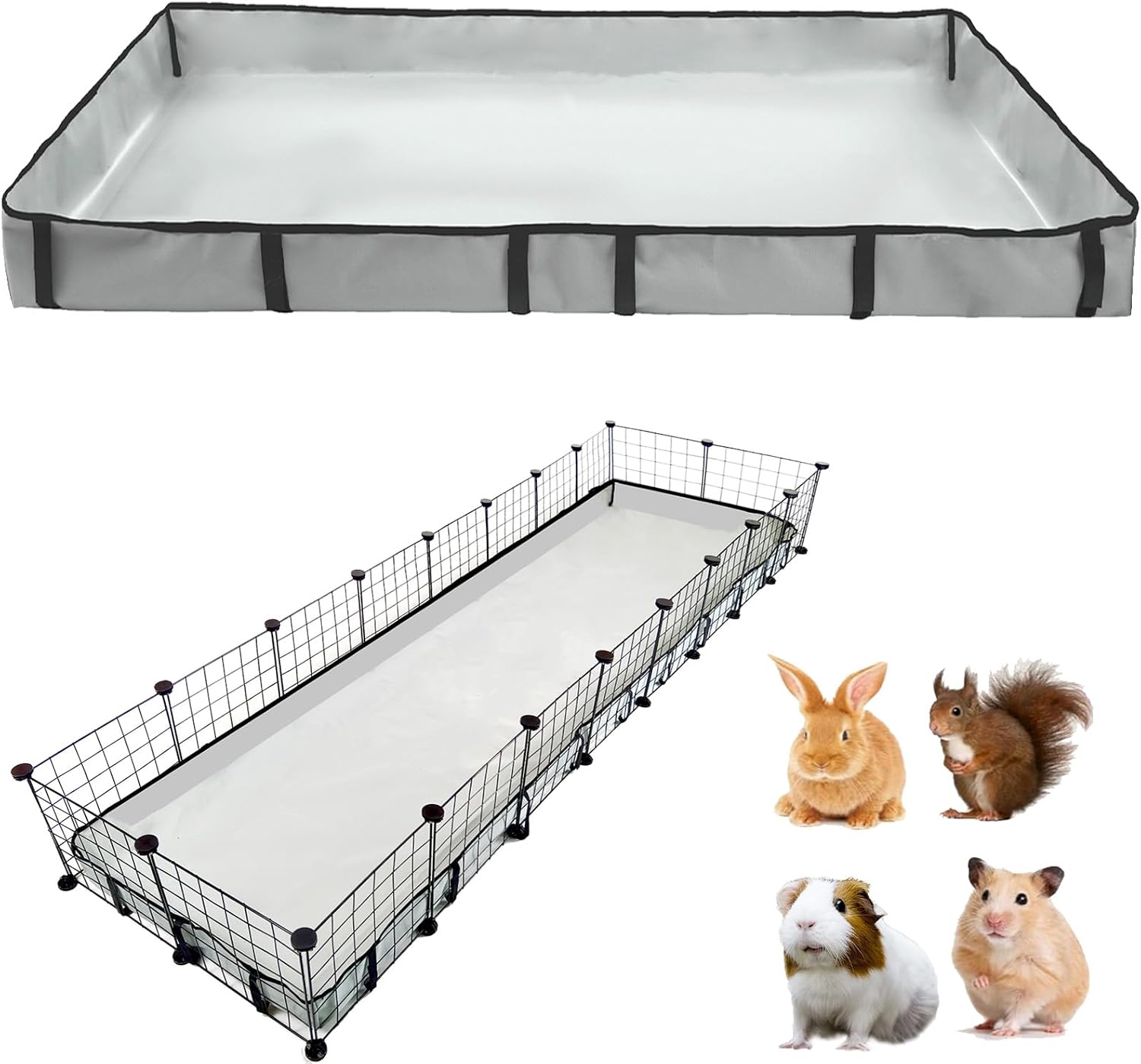 DZWLKJ Guinea Pig Cage Liner Tarp Bottom Waterproof and Washable.Available in 22 Sizes. Base Also for Rabbits, Bunny, Chinchesillas, Hedgehog, Ferrets and Other Small Animals(24x48 inches) - Image 10