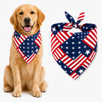 Blue & White Plaid Dog Bandana 1 Pack, Soft Cotton Blend Square Pet Scarf for Medium Dogs, Lightweight Breathable Kerchief, Fits Neck Up to 18 Inches - Image 14