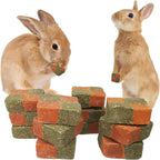 Fhiny 12 PCS Rabbit Timothy Hay Chips Toys, Natural Bunny Molar Treats with Herbal Flowers Rabbit Chew Toys for Teeth Small Animal Snacks for Rats Chinchillas Guinea Pigs Hamsters - Image 13