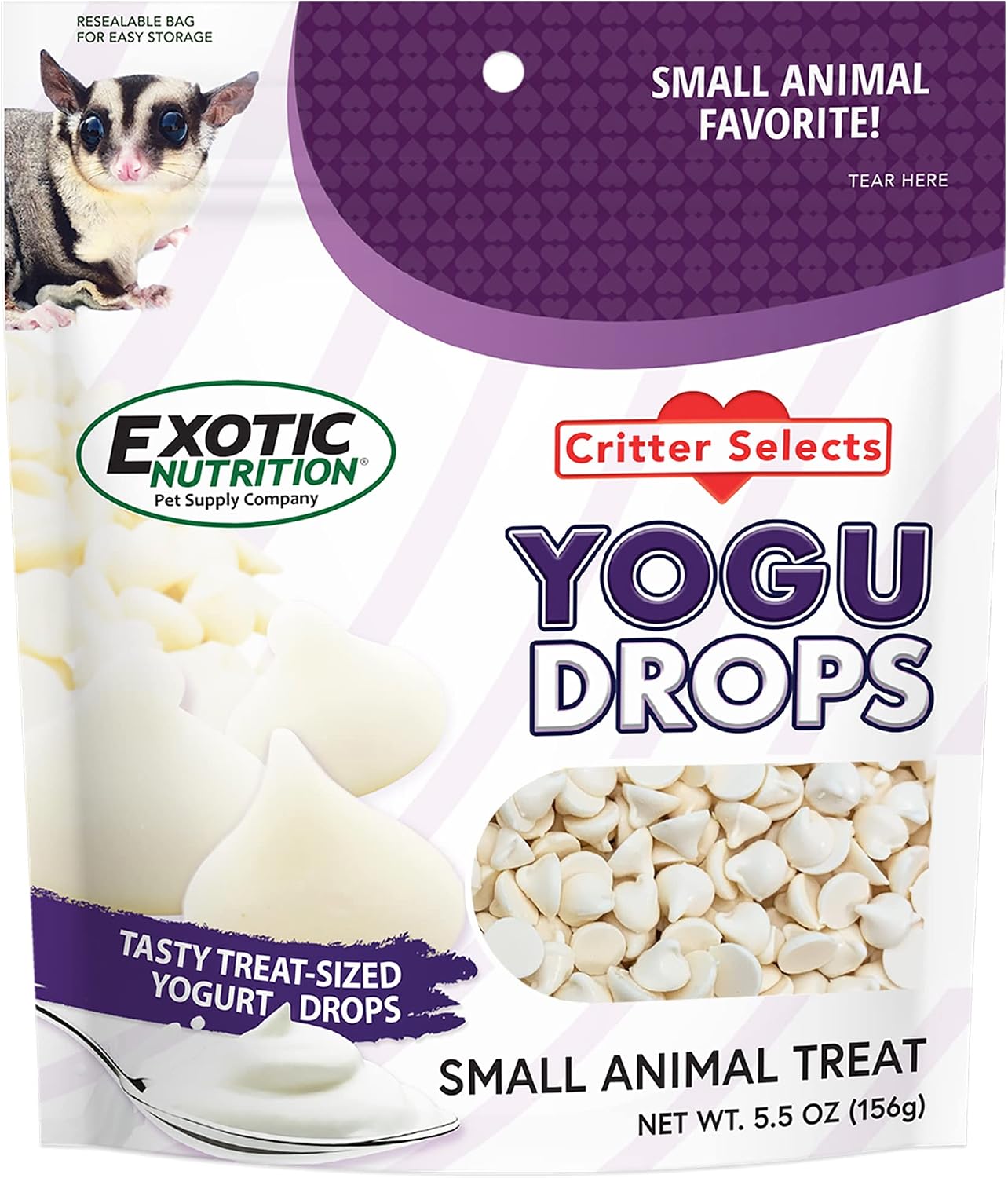 Exotic Nutrition Yogu Drops small pet yogurt treat front package view
