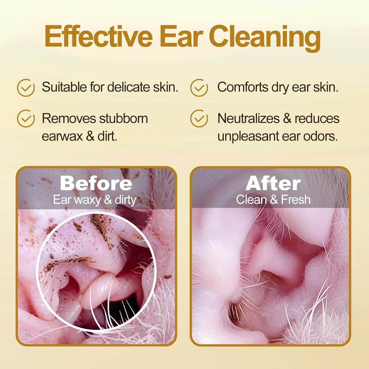 Natural ingredient label on Aaihe pet ear wipes