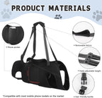 Dog Lift Harness with Pocket Full Body Dog Harness with Adjustable Handle Dog Carrying Sling Pet Legs Support Sling for Senior Dogs Joint Injuries Post Surgery Recovery Hiking,Black,XL - Image 6