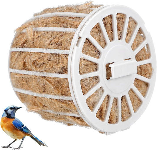 Supvox natural cotton and jute bird nesting material with basket front view