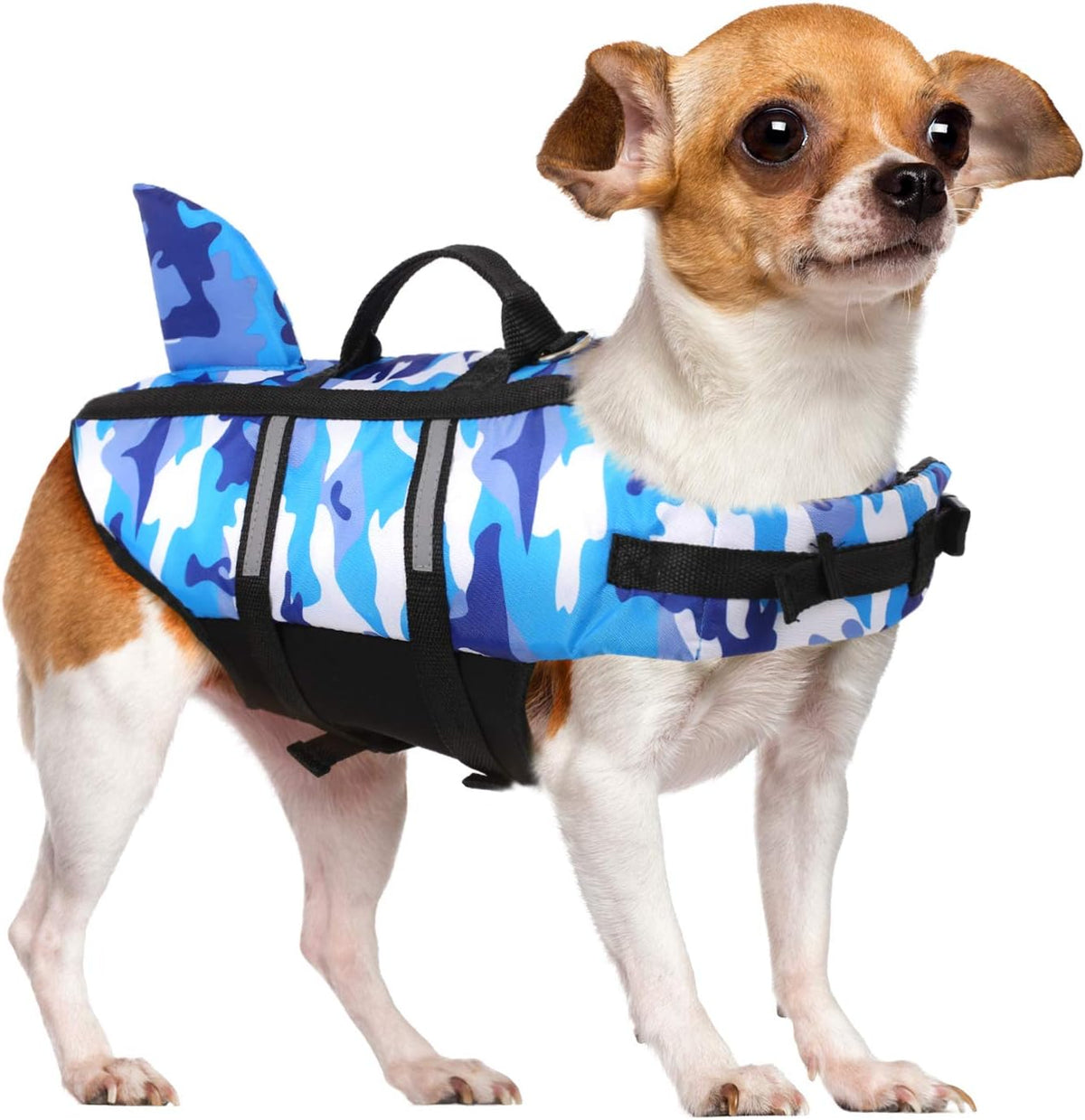 Ripstop Dog Life Jacket Shark Life Vest for Dogs, Safety Lifesaver with High Buoyancy and Lift Handle for Small and Medium BreedsRose Red XS - Image 14