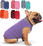 cyeollo 2 Pack Fleece Dog Sweater Stretchy Pullover Soft Dog Jacket with Reflective Stripe Lightweight Sweatshirt Pet Clothes Coats for Small Dogs, Navy & Grey L - Image 10