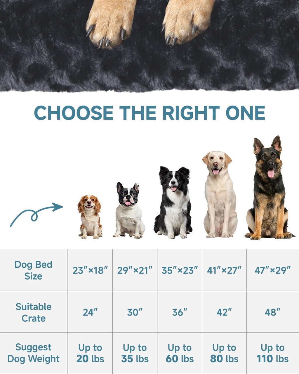 Side profile of plush dog mat showing 2 inch thickness