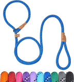 5 FT Slip Lead Dog Leash, Heavy Duty Rope Leash for Small Medium Large Dogs, No Pull Training Lead with Reflective Thread, Strong Comfortable Loop Leash (Lavender Stripe, Medium(3/8")) - Image 12