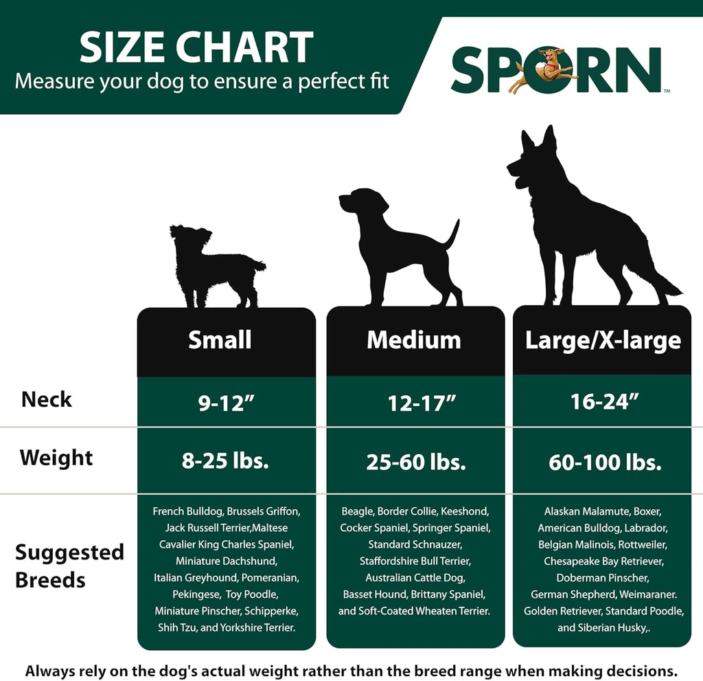 Sporn large dog harness laid flat highlighting padded restraint sleeves