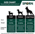 Sporn large dog harness laid flat highlighting padded restraint sleeves
