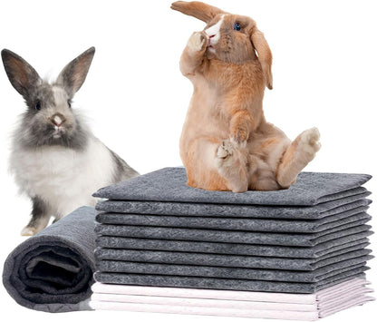 Stack of 100 piece rabbit pee pads packaging details