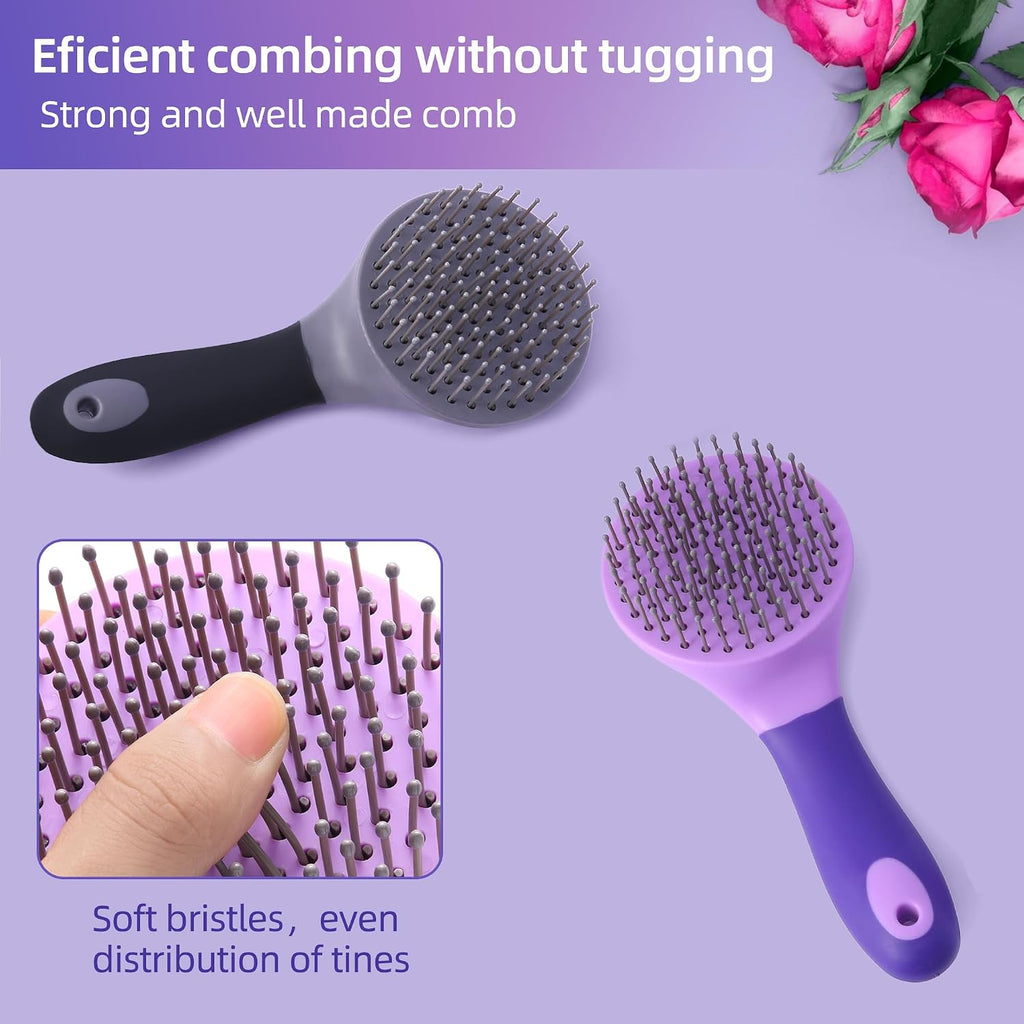 Uylkm horse shedding tool ball-tipped nylon bristles