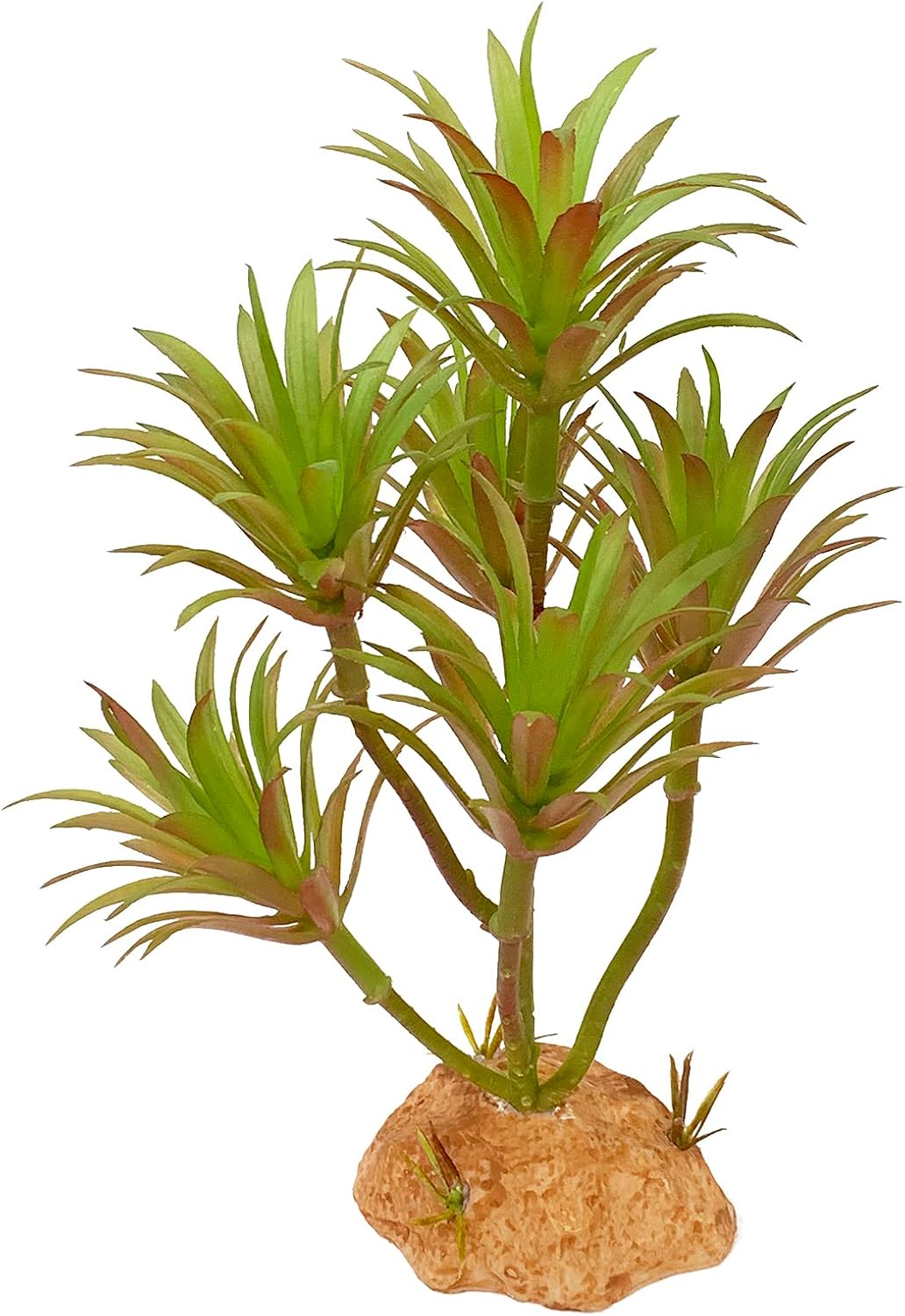Woyrise reptile artificial tillandsia plant front view in terrarium