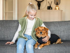 Suitical protective body shirt for dogs showing secure snap closures