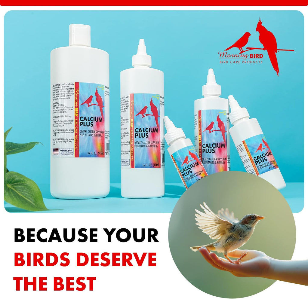 Morning Bird Calcium Plus 2 Fluid Ounce bottle size reference