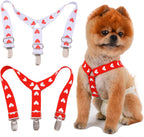 Dog Diaper Suspenders for Male or Female, Leopard Print & Light Green, M - Image 10