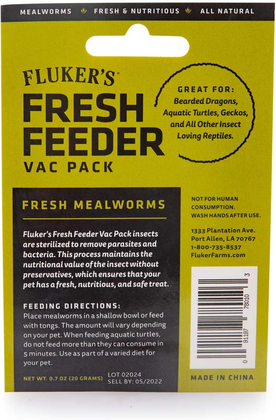 Fluker's all-natural insect treat ready for feeding