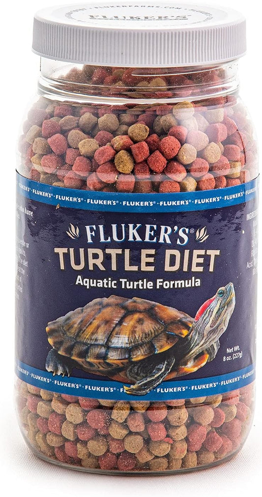 Flukers Aquatic Turtle Diet front view container for aquarium reptile feeding