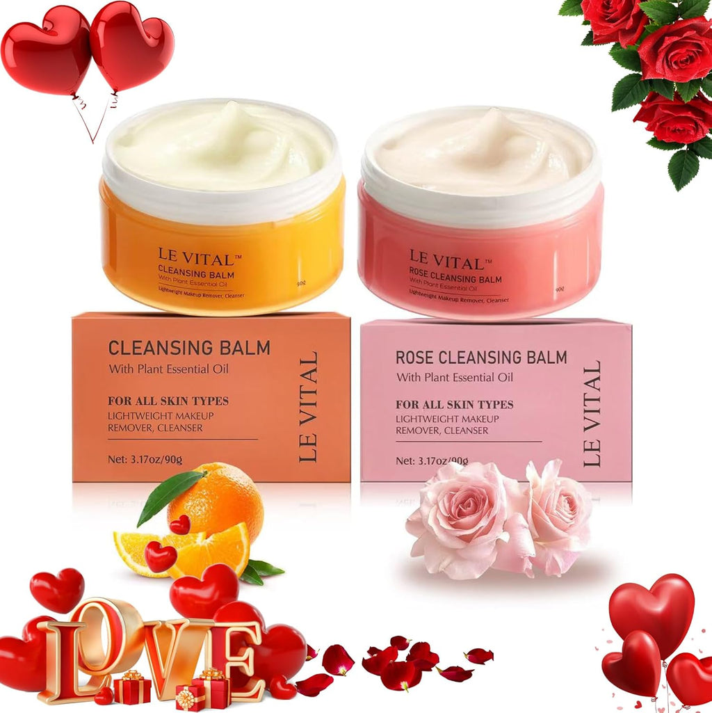 Le Vital cleansing balm front view of the pink jar and matching box