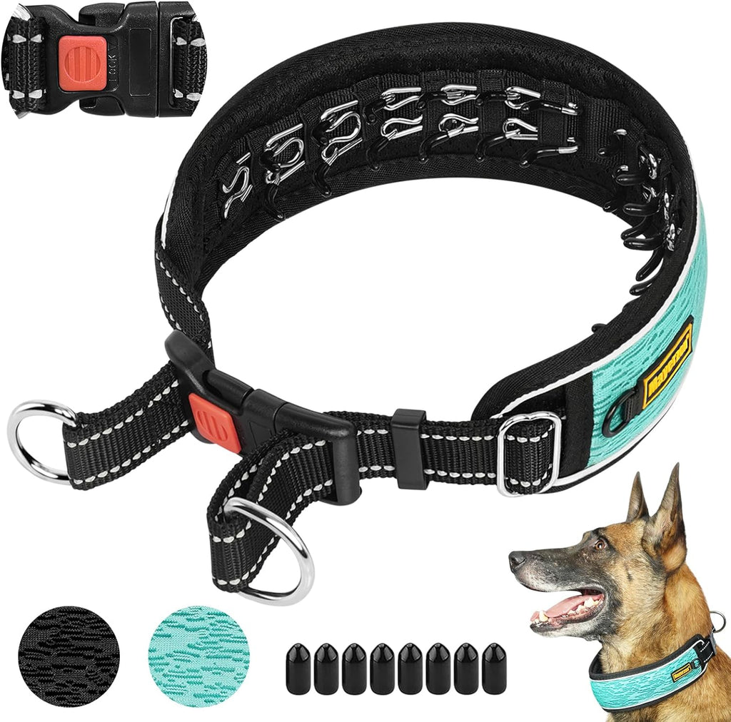 Mayerzon Martingale No Pull Collar for Large Medium Dogs Pitbull German Shepherd Rottweilers, Patented Reflective Anti Pull Dog Walking Collar with Buckle for Training Hiking, Adjustable(L, Black) - Image 11