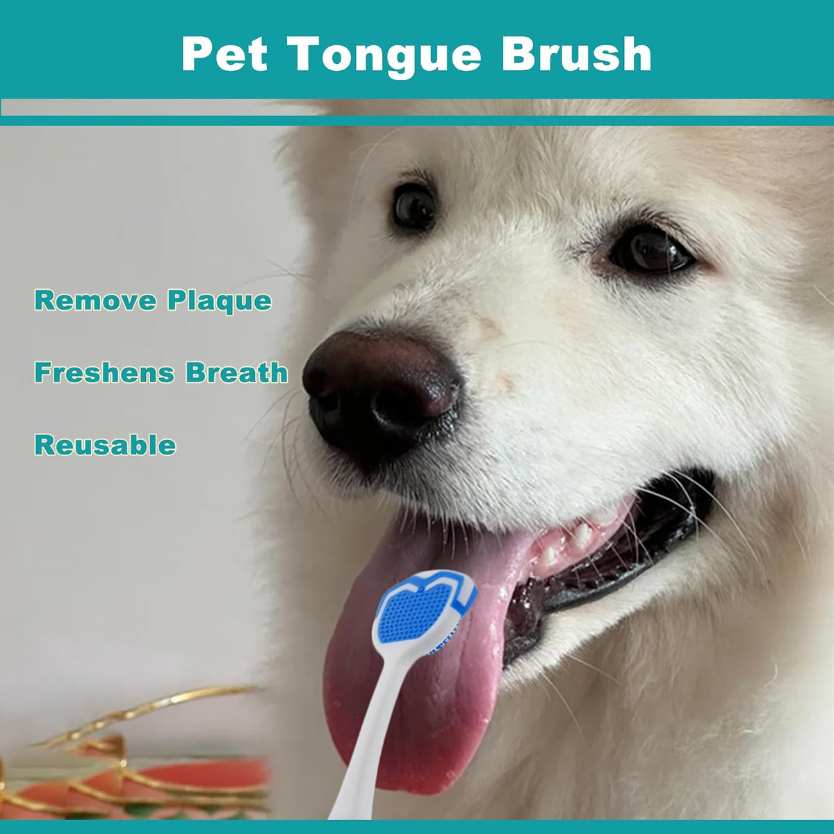 Safe and gentle finger toothbrush for sensitive dog gums