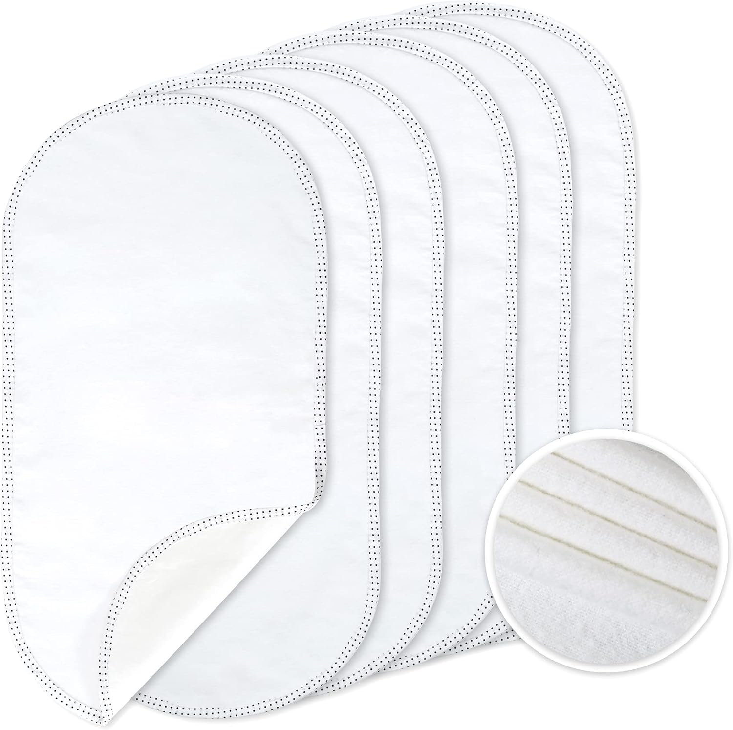 Tillyou waterproof changing pad liners 6 pack front view