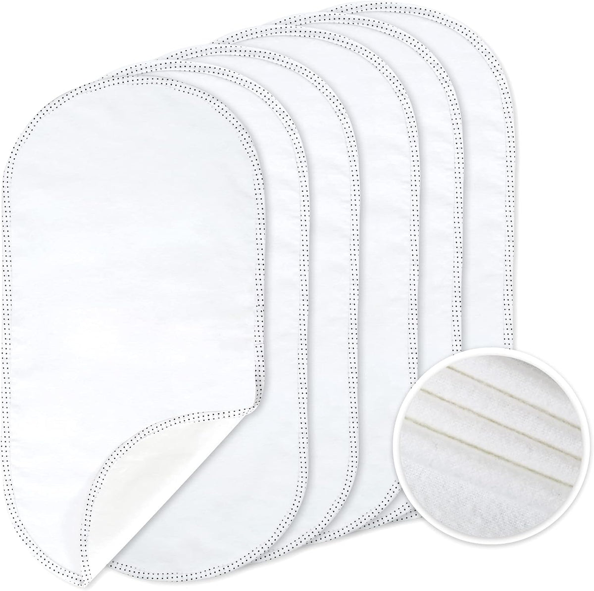 TILLYOU waterproof changing pad liners front view in white