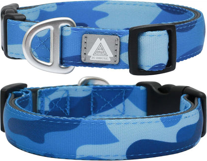 Soft Padded Dog Collar, Neck 12''-20'', Adjustable Heavy Duty Collar with 3M Reflective Logo for Medium, Large Dogs, Camo Orange, M - Image 9