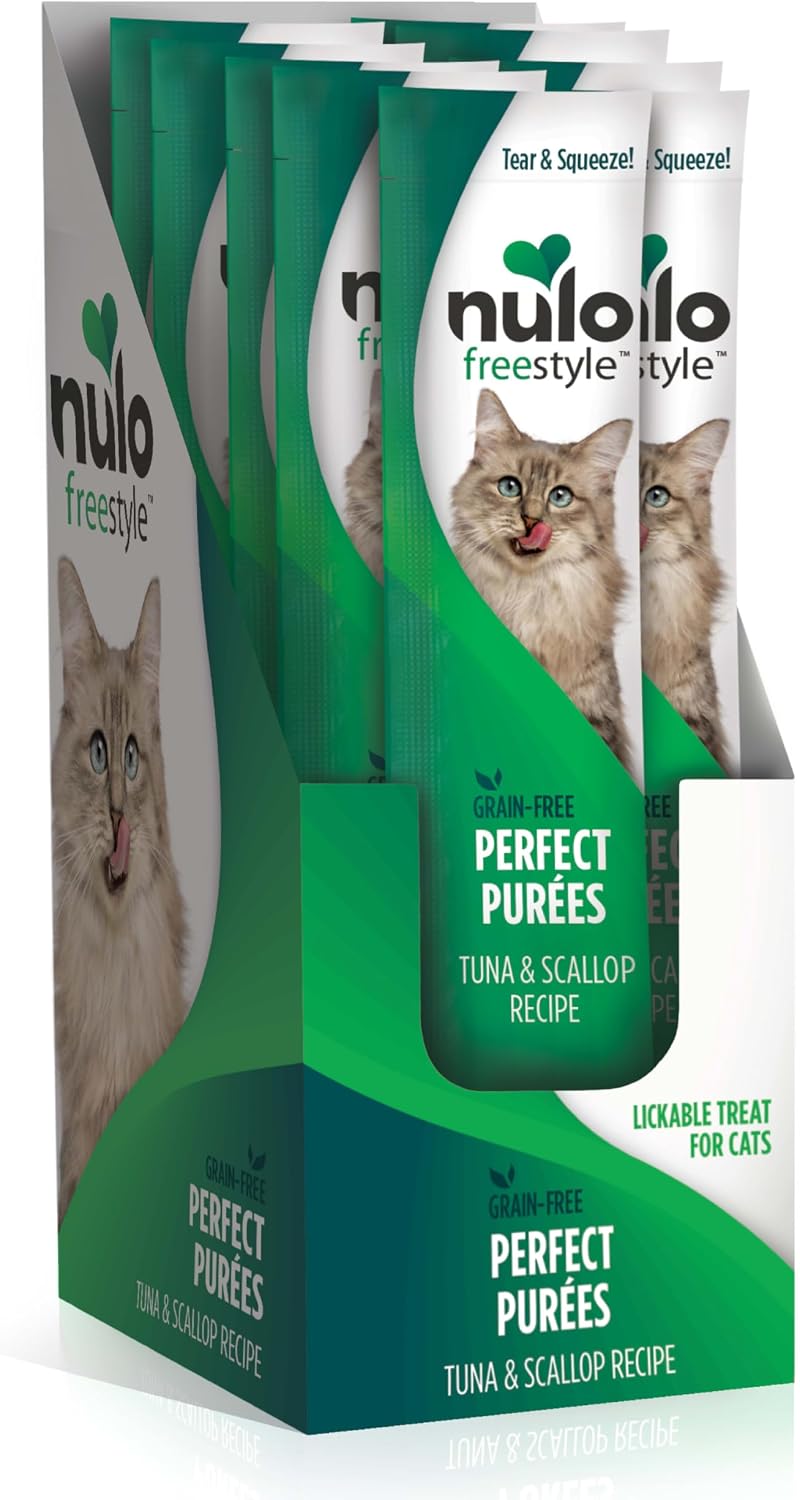 Nulo Freestyle Grain-Free Perfect Purees Premium Wet Cat Treats, Squeezable Meal Topper for Felines, High Moisture Content to Support Hydration, 0.5 Ounces in each Lickable Wet Cat Treat Pouch - Image 11