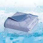 Folded Cozy Bliss portable pet cooling pad showing its lightweight and compact design.
