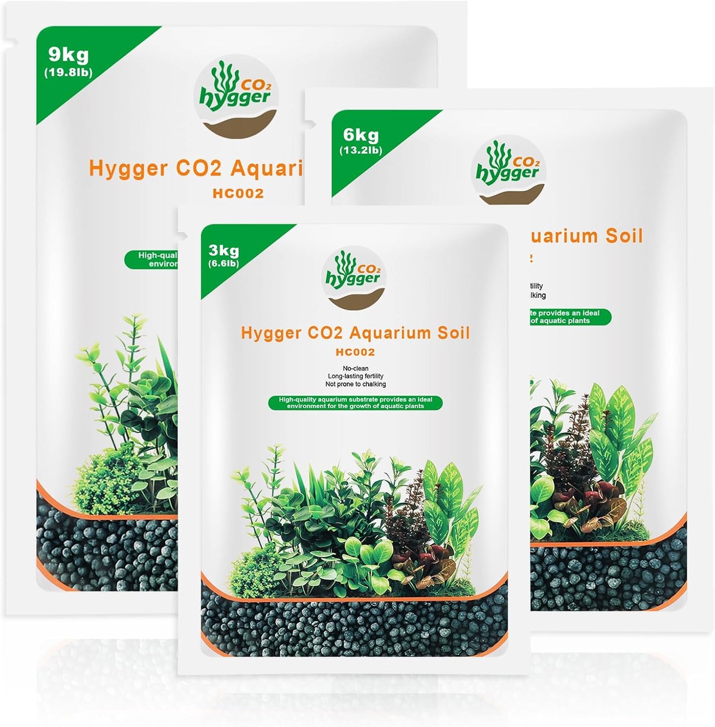 Hygger Co2 6.6 Pounds Aquarium Soil bag front view