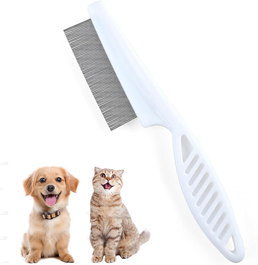 Furever Friends stainless steel flea comb front view